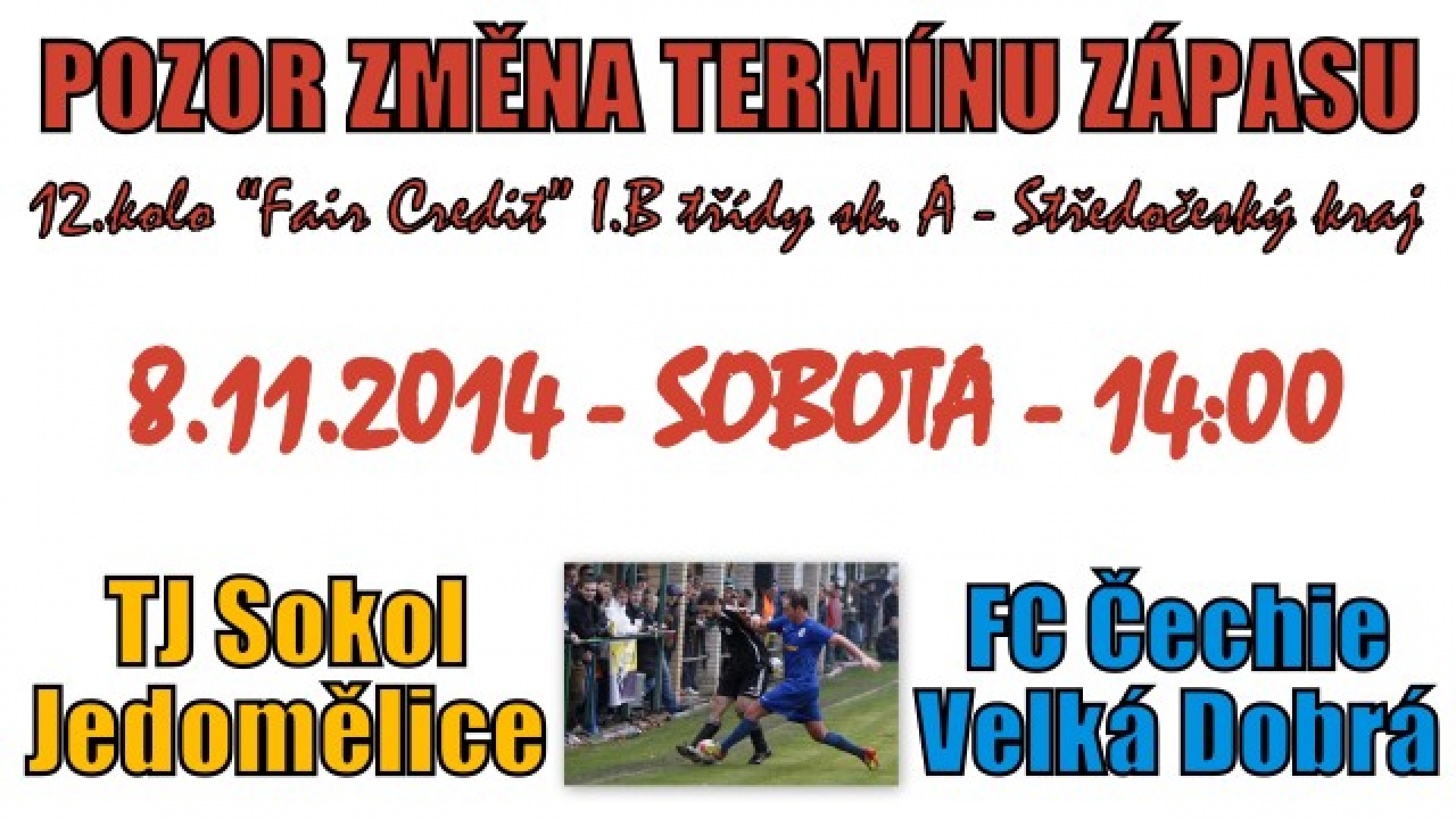 Poslední domácí zápas v sobotu!