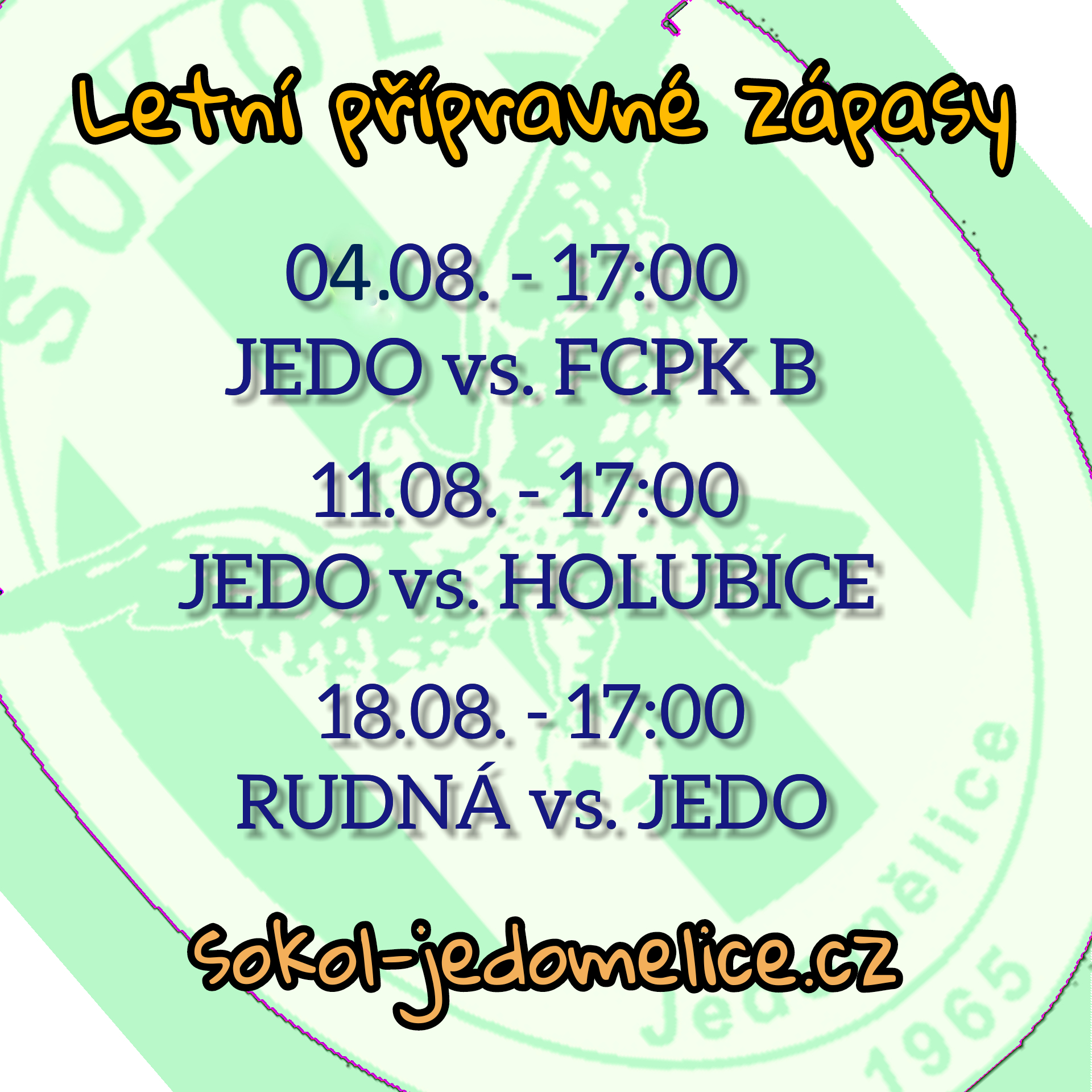 Plán letní přípravy 2019